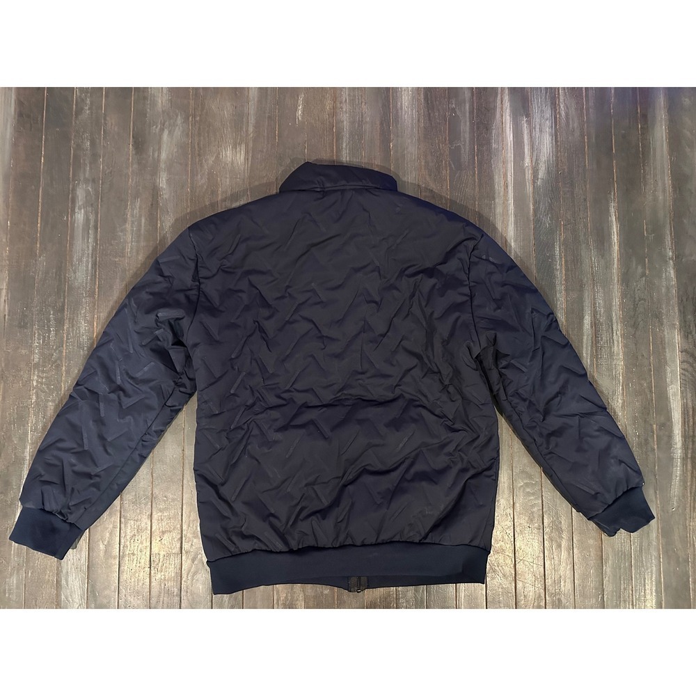 New Sporti Mens Navy Blue Sherpa Lined Quilted Puffer Jacket Hooded Winter Coat - Picture 3 of 3